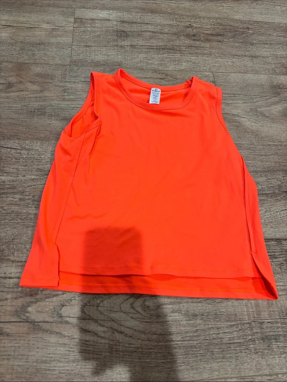 90 Degree By Reflex Neon Orange Kids Athletic Tank Top